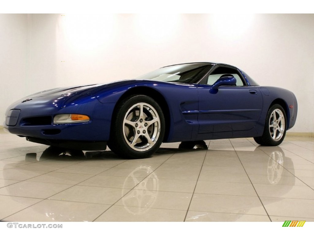 2002 Corvette Coupe - Electron Blue Metallic / Black photo #29