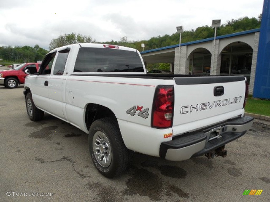 2005 Silverado 1500 LS Extended Cab 4x4 - Summit White / Dark Charcoal photo #4