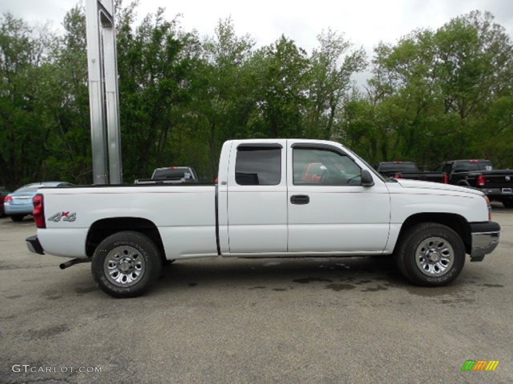 2005 Silverado 1500 LS Extended Cab 4x4 - Summit White / Dark Charcoal photo #8