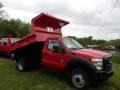 2013 Vermillion Red Ford F350 Super Duty XL Regular Cab 4x4 Dump Truck  photo #2