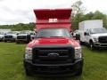 2013 Vermillion Red Ford F350 Super Duty XL Regular Cab 4x4 Dump Truck  photo #3