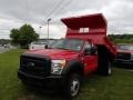 2013 Vermillion Red Ford F350 Super Duty XL Regular Cab 4x4 Dump Truck  photo #4