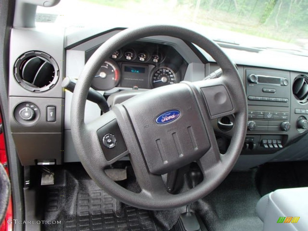 2013 Ford F350 Super Duty XL Regular Cab 4x4 Dump Truck Steel Steering Wheel Photo #81491840