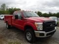 Vermillion Red - F550 Super Duty XLT SuperCab 4x4 Utility Truck Photo No. 4