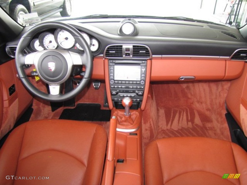 2009 Porsche 911 Turbo Cabriolet Terracotta Dashboard Photo #81492105