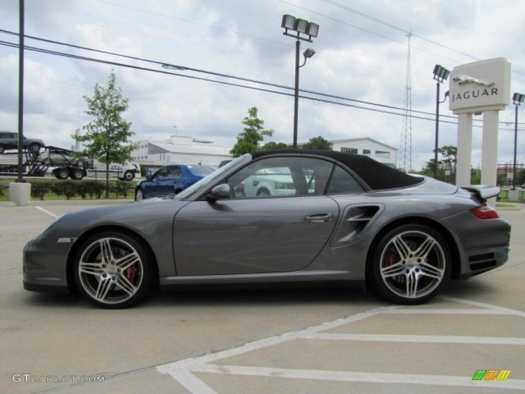 Meteor Grey Metallic 2009 Porsche 911 Turbo Cabriolet Exterior Photo #81492204