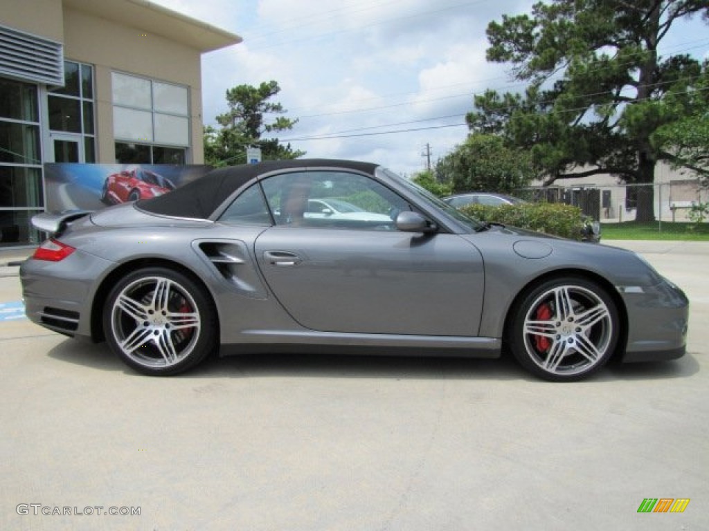 Meteor Grey Metallic 2009 Porsche 911 Turbo Cabriolet Exterior Photo #81492299