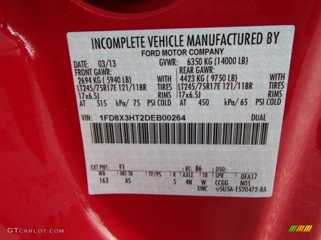 2013 F350 Super Duty XL SuperCab 4x4 Utility Truck - Vermillion Red / Steel photo #20