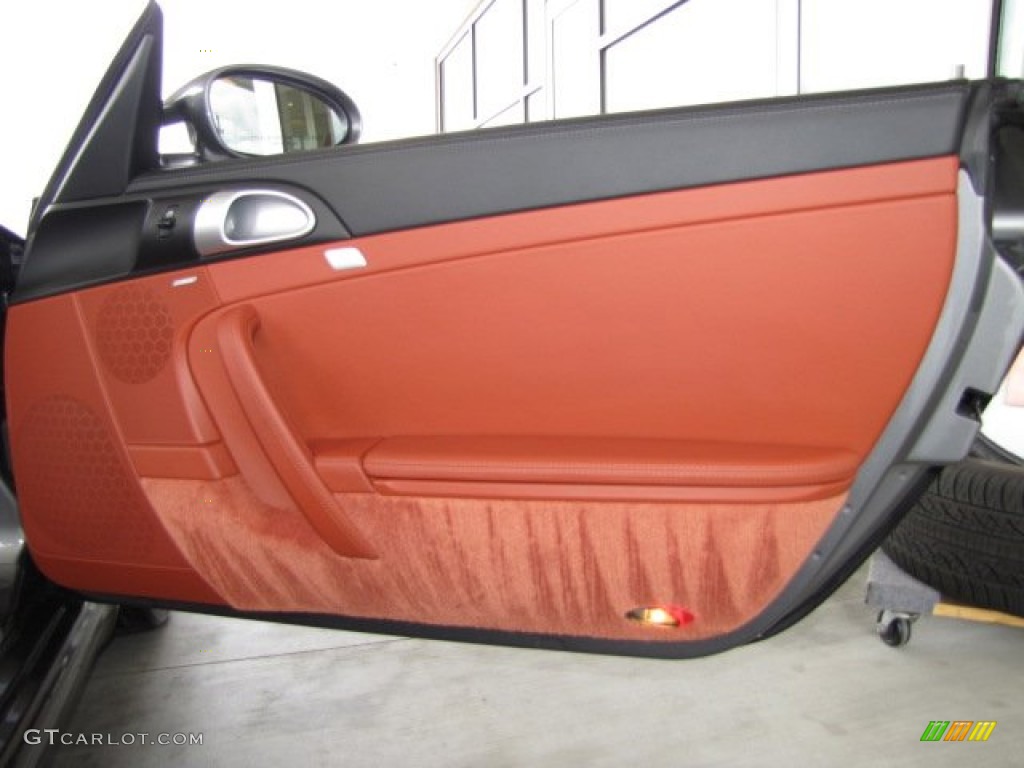 2009 911 Turbo Cabriolet - Meteor Grey Metallic / Terracotta photo #39