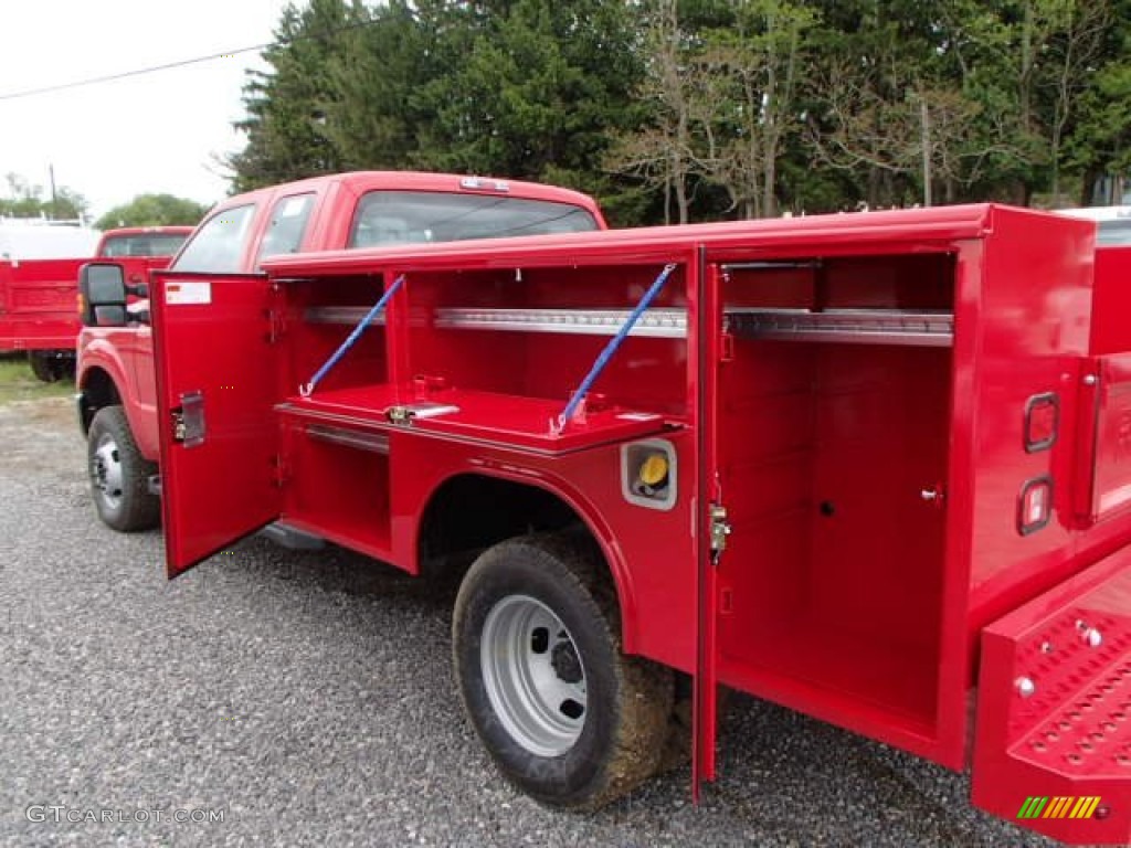 Vermillion Red 2013 Ford F350 Super Duty XL SuperCab 4x4 Utility Truck Exterior Photo #81493132