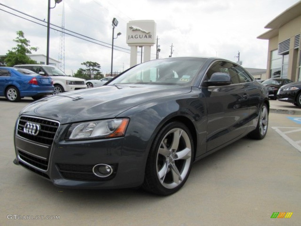 2009 A5 3.2 quattro Coupe - Meteor Grey Pearl / Cinnamon Brown photo #5