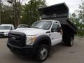 Oxford White - F550 Super Duty XL Regular Cab 4x4 Dump Truck Photo No. 2