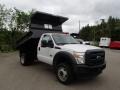 Oxford White - F550 Super Duty XL Regular Cab 4x4 Dump Truck Photo No. 4