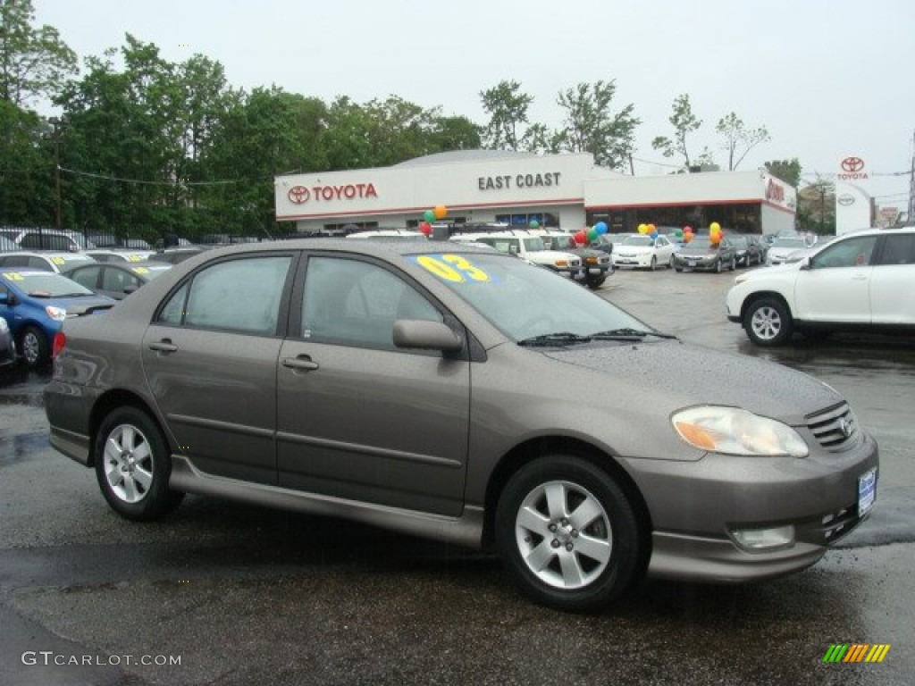 2003 Corolla S - Moonshadow Metallic / Black photo #1