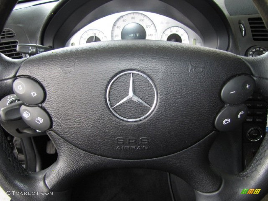 2008 Mercedes-Benz E 350 Sedan Black Steering Wheel Photo #81495795