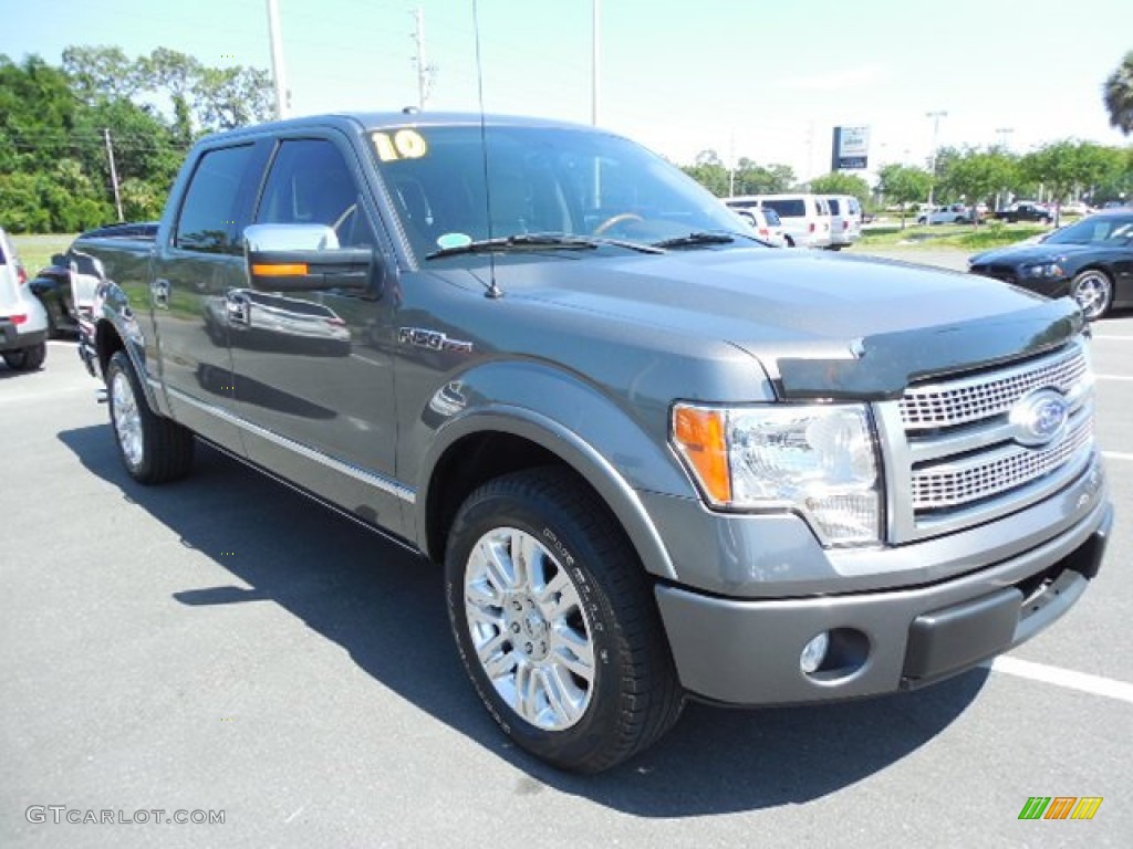 2010 F150 Platinum SuperCrew - Sterling Grey Metallic / Medium Stone Leather/Sienna Brown photo #10