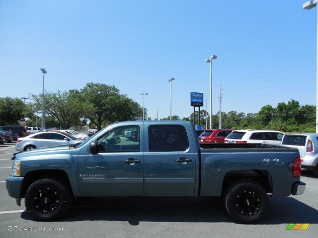 2009 Silverado 1500 LT Crew Cab 4x4 - Blue Granite Metallic / Ebony photo #2