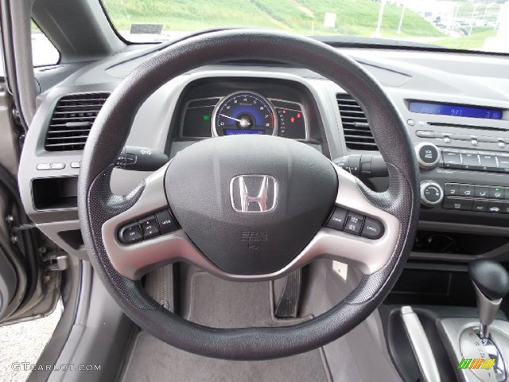 2008 Honda Civic EX Sedan Gray Steering Wheel Photo #81500526