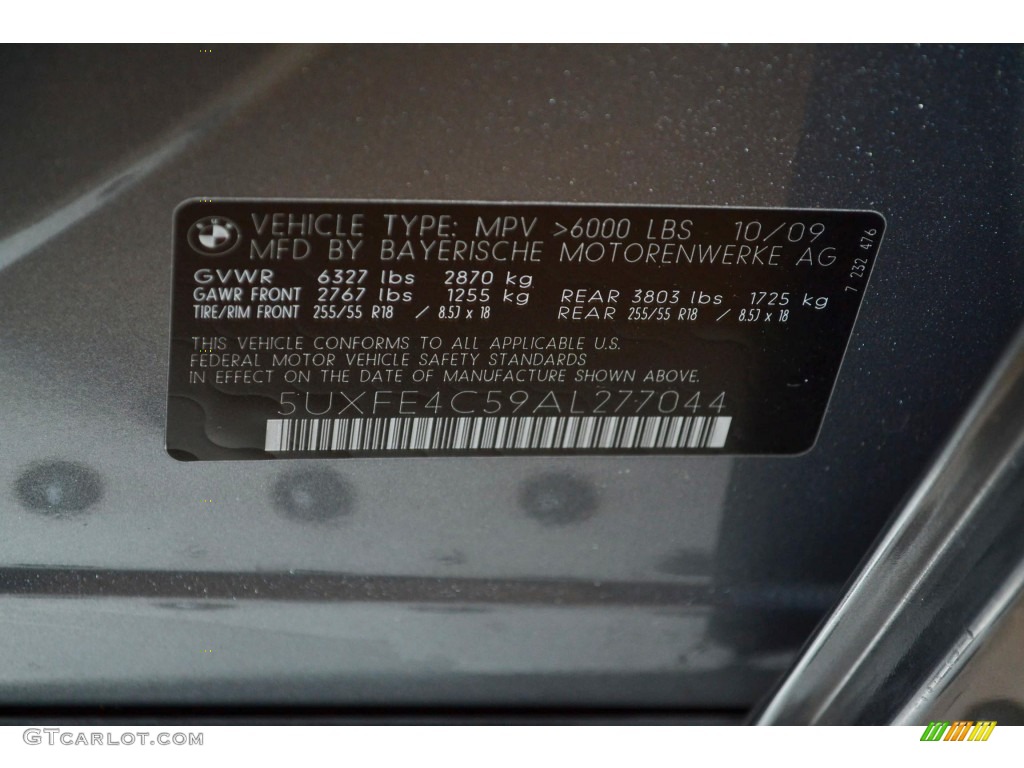 2010 X5 xDrive30i - Space Grey Metallic / Black photo #7