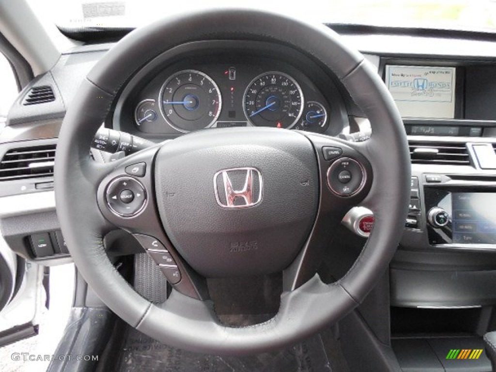 2013 Honda Crosstour EX-L V-6 4WD Black Steering Wheel Photo #81501493