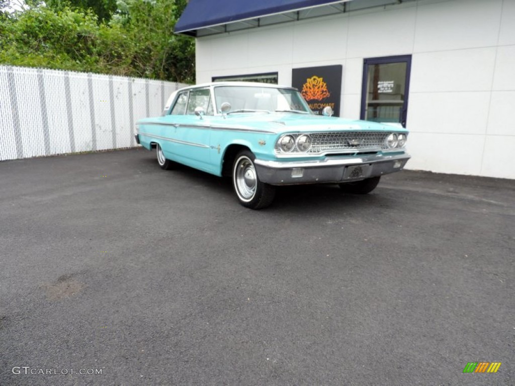 1963 Galaxie 500/XL 2 Door Hardtop - Peacock Blue / Light Turquoise photo #3
