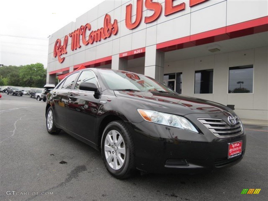 2008 Camry Hybrid - Black / Bisque photo #1