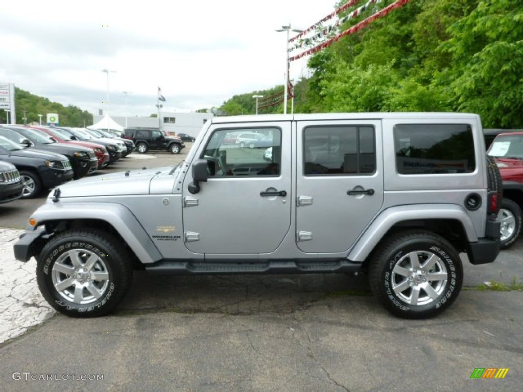 2013 Wrangler Unlimited Sahara 4x4 - Billet Silver Metallic / Black photo #2