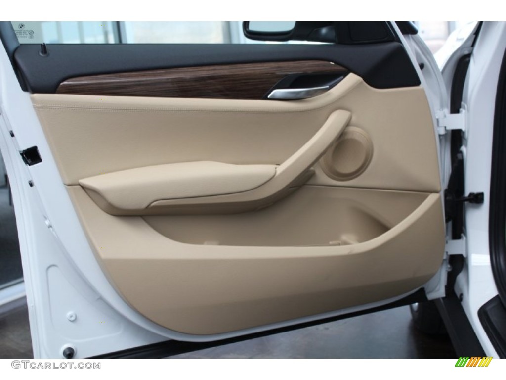 2014 BMW X1 xDrive28i Beige Door Panel Photo #81505188