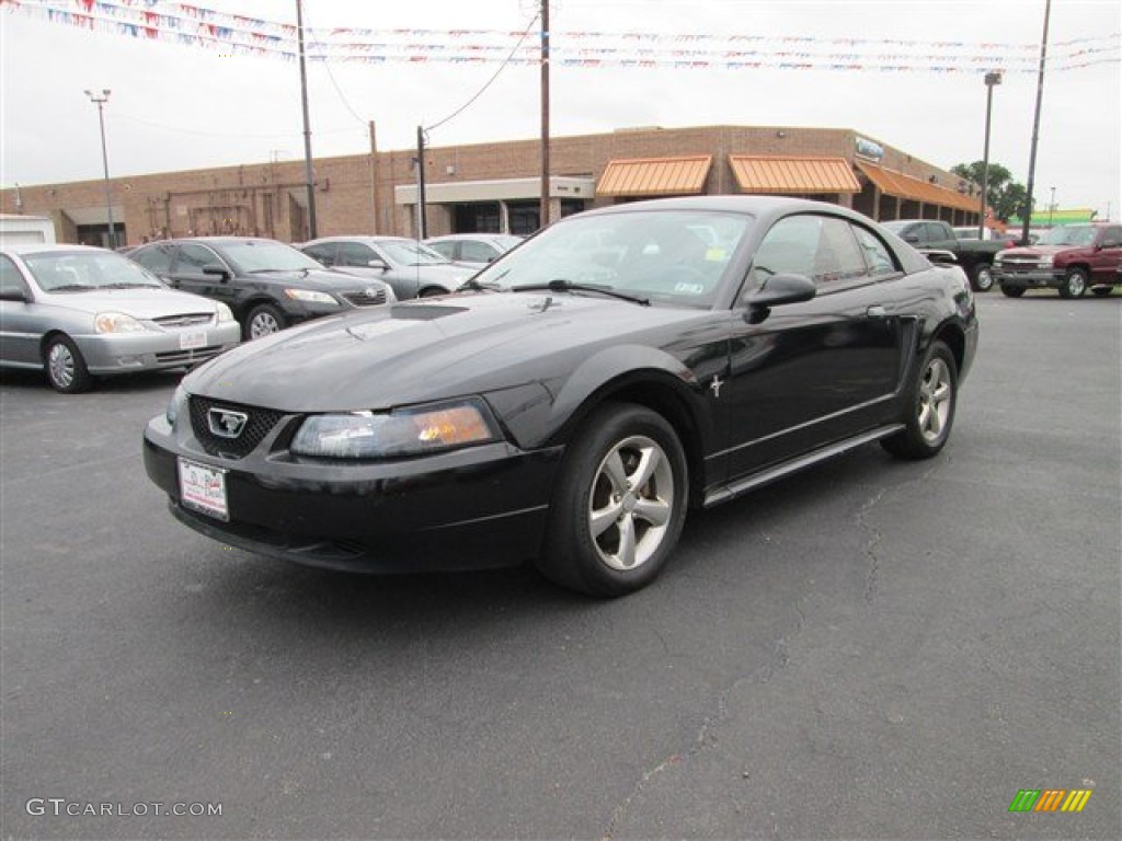 2002 Mustang V6 Coupe - Black / Dark Charcoal photo #3