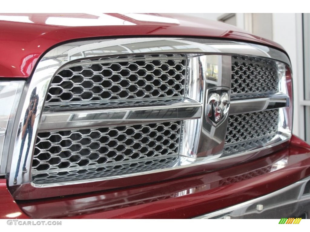 2011 Ram 1500 Laramie Crew Cab 4x4 - Deep Cherry Red Crystal Pearl / Light Pebble Beige/Bark Brown photo #10