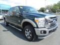 2011 Forest Green Metallic Ford F250 Super Duty Lariat Crew Cab 4x4  photo #10