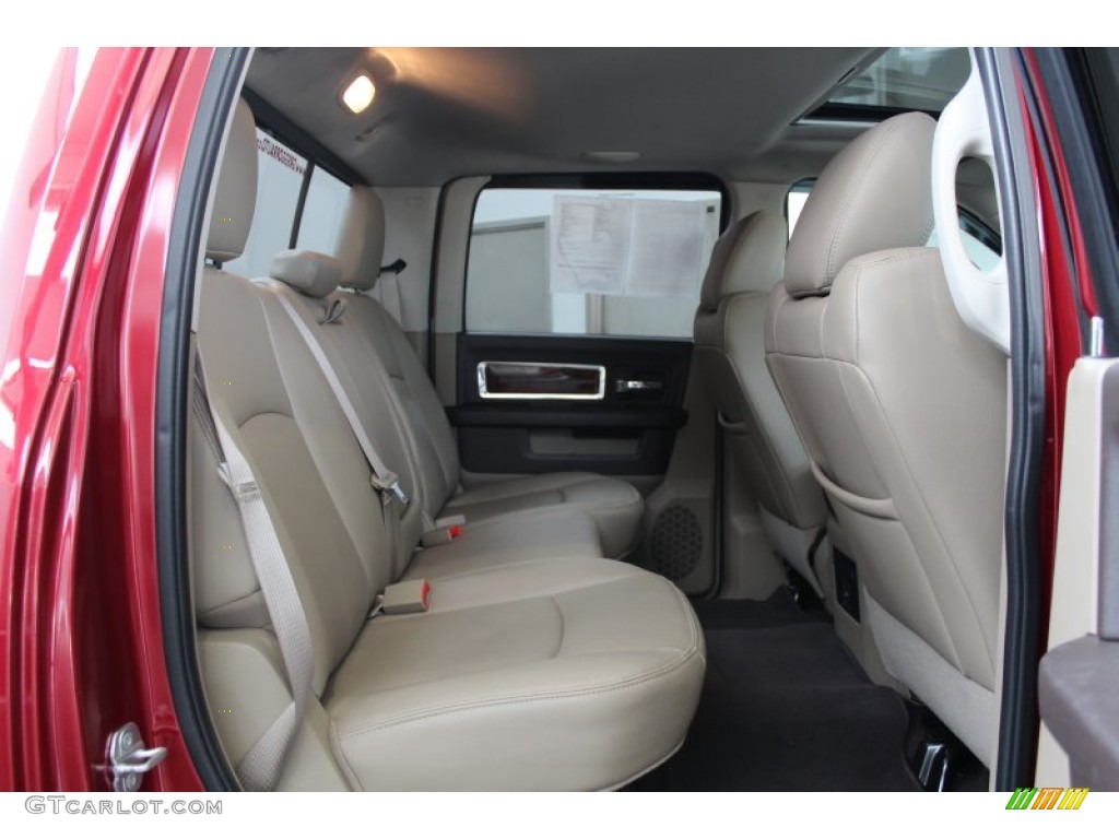 2011 Ram 1500 Laramie Crew Cab 4x4 - Deep Cherry Red Crystal Pearl / Light Pebble Beige/Bark Brown photo #25