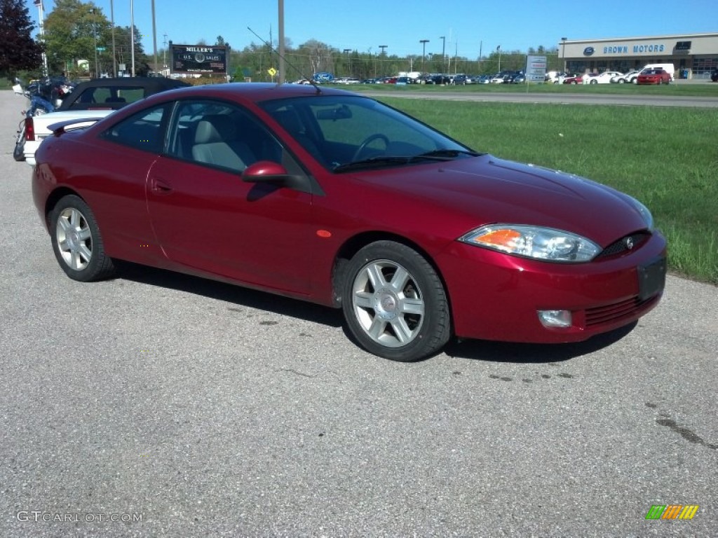 2001 Cougar V6 - Laser Red Metallic / Medium Graphite photo #1