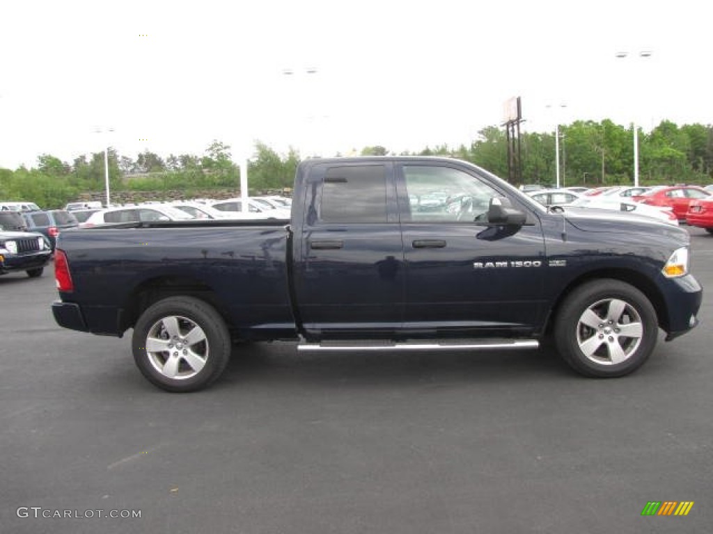 2012 Ram 1500 Express Quad Cab 4x4 - True Blue Pearl / Dark Slate Gray/Medium Graystone photo #4