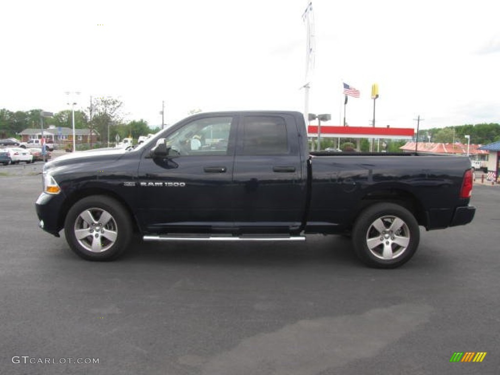 2012 Ram 1500 Express Quad Cab 4x4 - True Blue Pearl / Dark Slate Gray/Medium Graystone photo #8