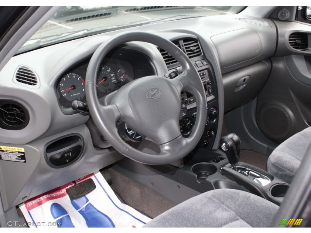 Gray Interior 2004 Hyundai Santa Fe GLS Photo #81511155