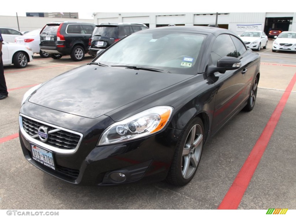 2011 C70 T5 - Ember Black Metallic / Cranberry Leather/Off Black photo #3