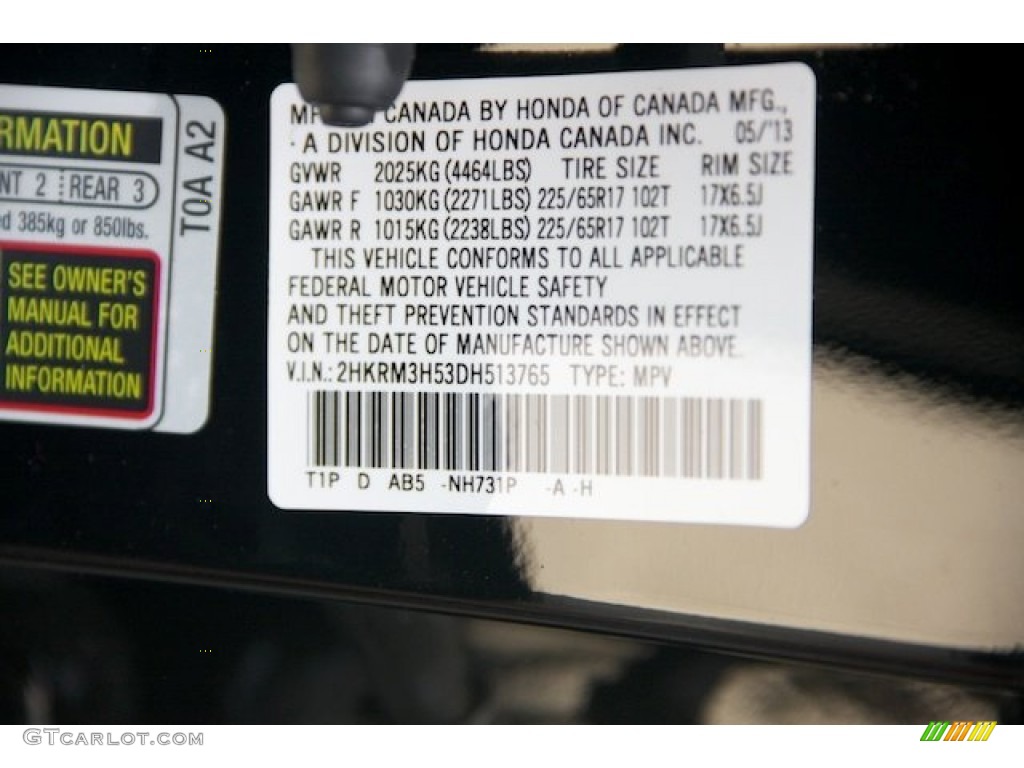 2013 CR-V EX - Crystal Black Pearl / Black photo #20