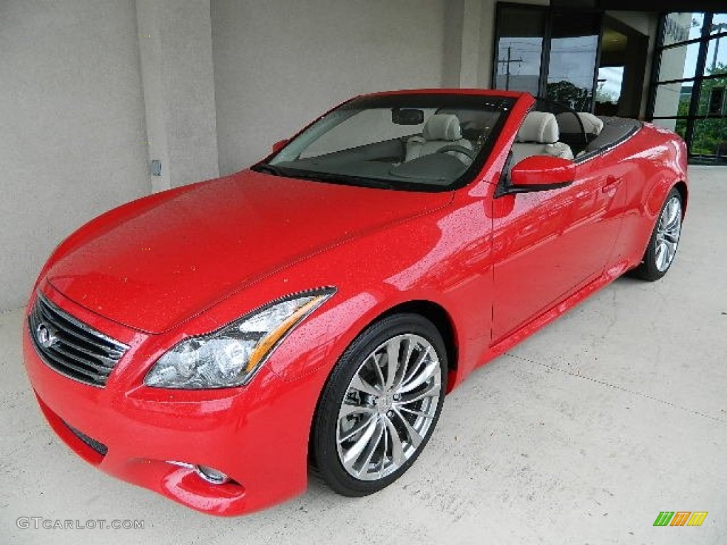 2012 G 37 Convertible - Vibrant Red / Wheat photo #2