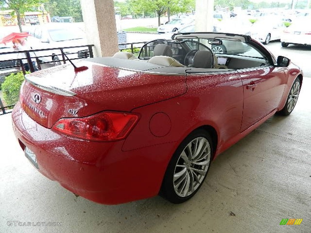 2012 G 37 Convertible - Vibrant Red / Wheat photo #4