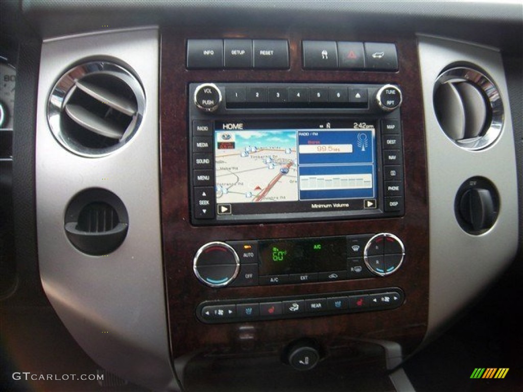 2010 Expedition King Ranch - Dark Blue Pearl Metallic / Chaparral Leather/Charcoal Black photo #34
