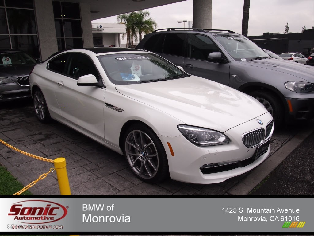 2012 6 Series 650i Coupe - Mineral White Metallic / Black Nappa Leather photo #1