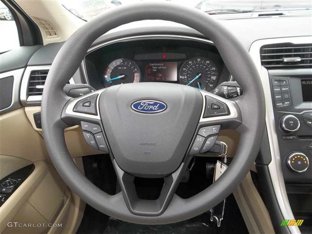 2013 Ford Fusion SE Dune Steering Wheel Photo #81521108