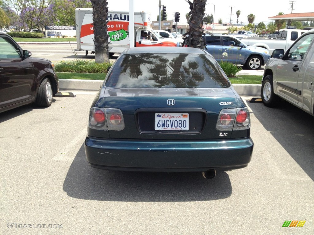 1998 Civic LX Sedan - Dark Green Pearl Metallic / Beige photo #2