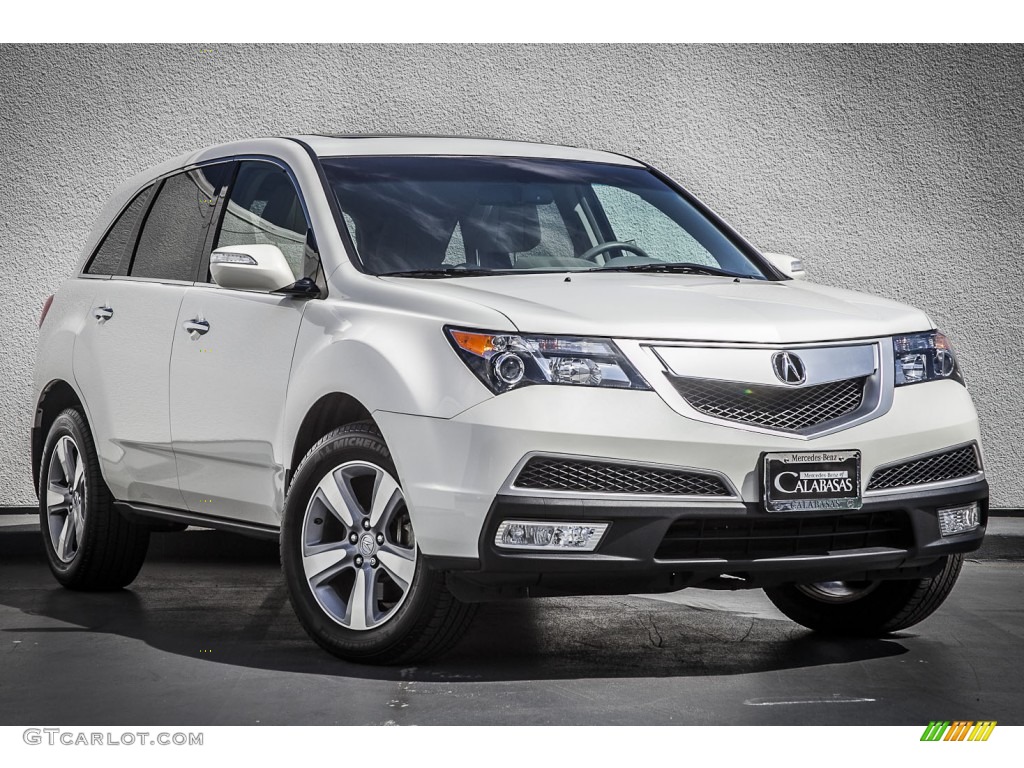 2011 MDX Technology - Aspen White Pearl / Taupe photo #12