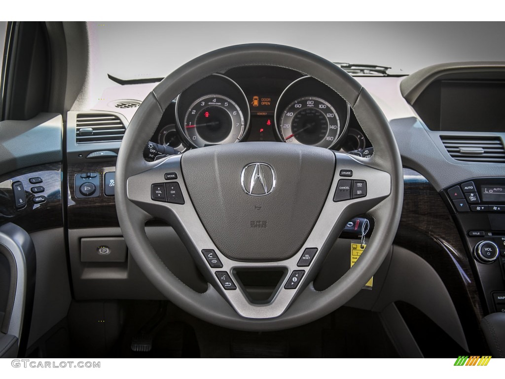 2011 Acura MDX Technology Taupe Steering Wheel Photo #81522843