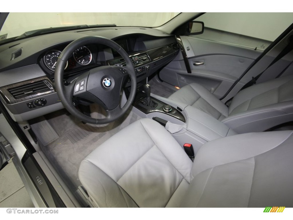Grey Interior 2007 BMW 5 Series 525i Sedan Photo #81527134