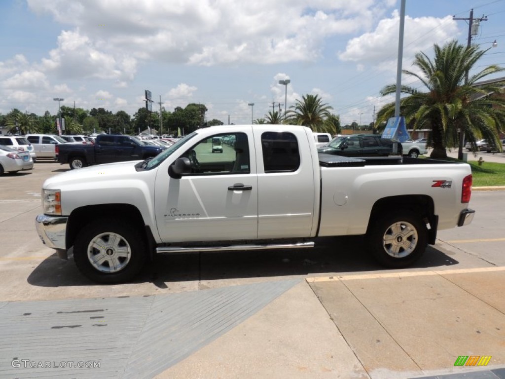 Summit White 2012 Chevrolet Silverado 1500 LT Extended Cab 4x4 Exterior Photo #81527678