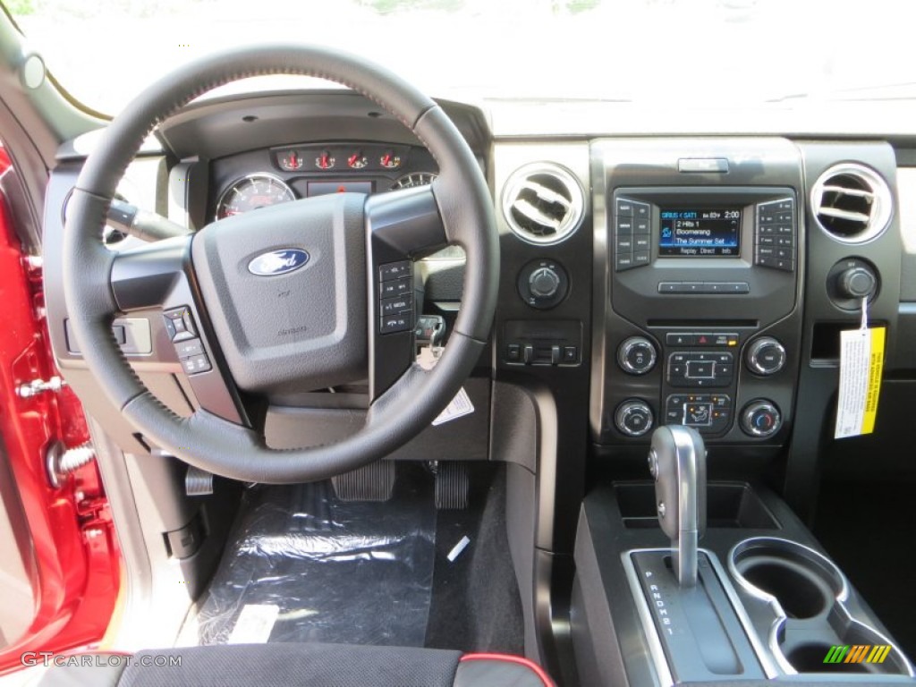 2013 Ford F150 FX2 SuperCrew FX Sport Appearance Black/Red Dashboard Photo #81529115