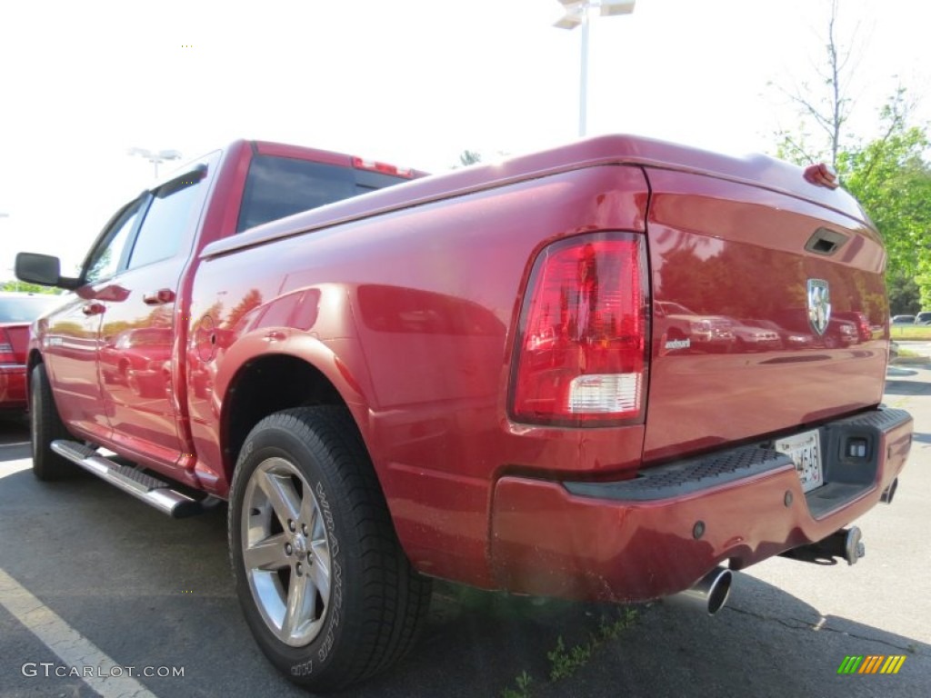 2010 Ram 1500 ST Crew Cab - Inferno Red Crystal Pearl / Dark Slate/Medium Graystone photo #2